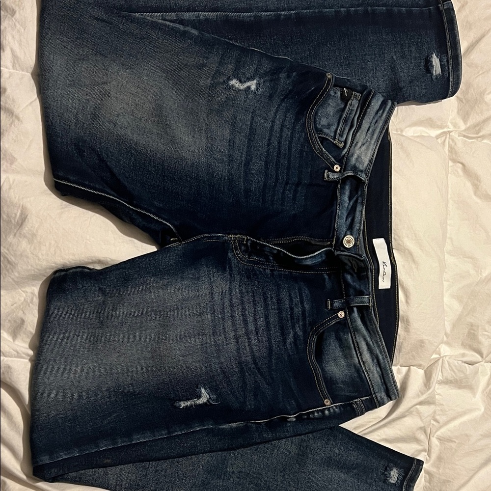KanCan Dark Wash Distressed Jeans